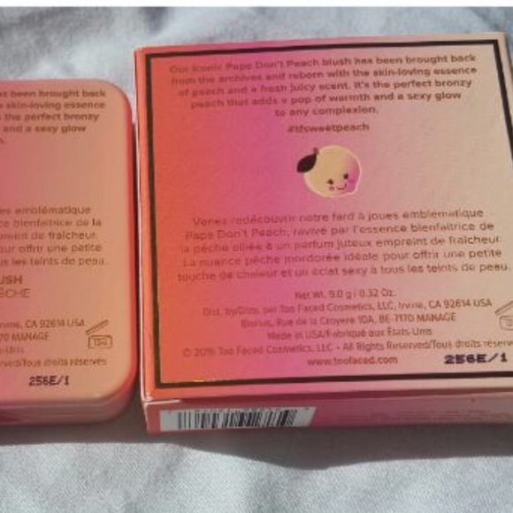 SOLD on MERC !!! NEW!!TOO FACED SWEET PEACH BLUSH• - Picture 3 of 3