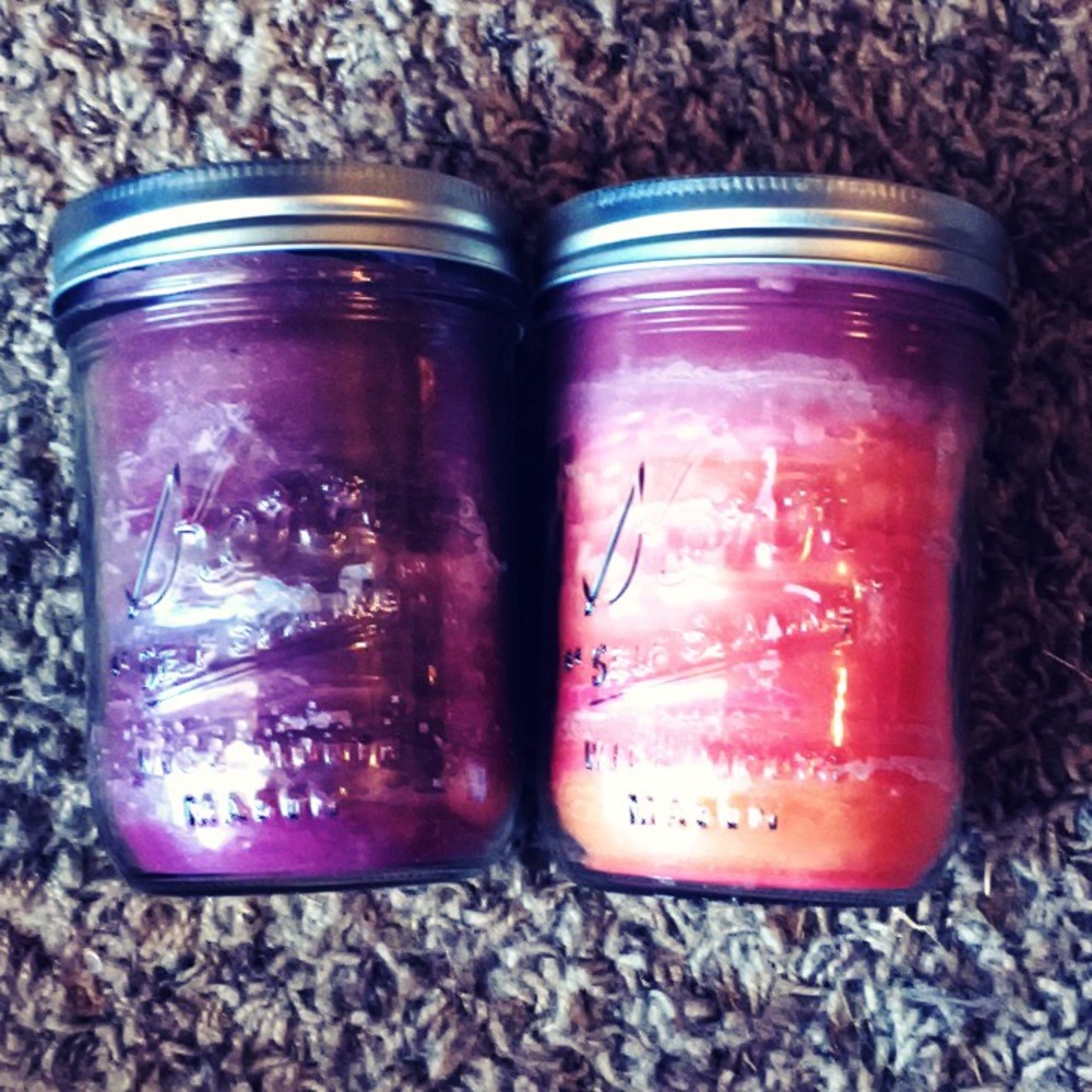 Purple plumb and starbursts lemonade candles 💜🍋