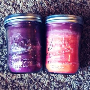Purple plumb and starbursts lemonade candles 💜🍋