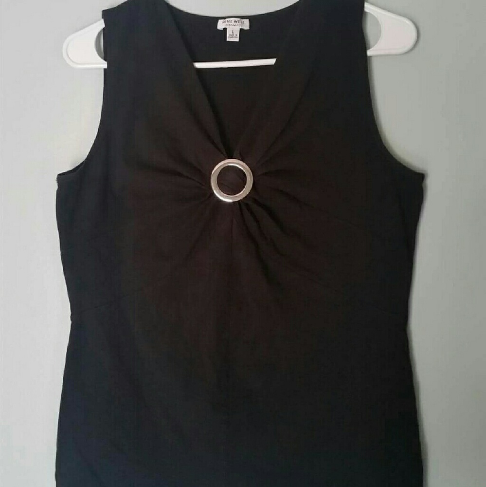 Nine West gathered top with ring detail