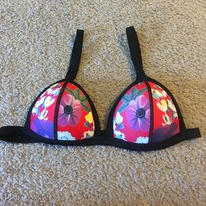 Floral bikini top