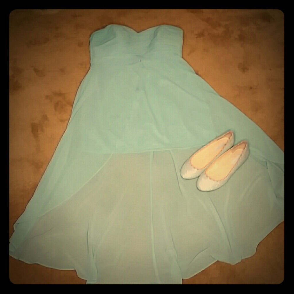 Strapless high low dress!