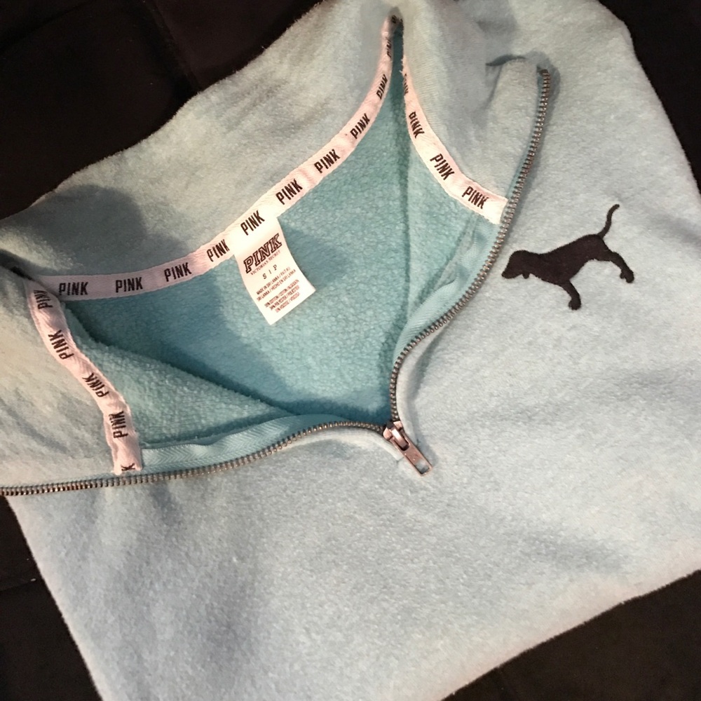 PINK Mint Blue Half Zip