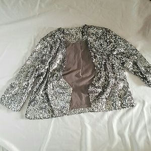 One-of-a-kind crop sequins jacket