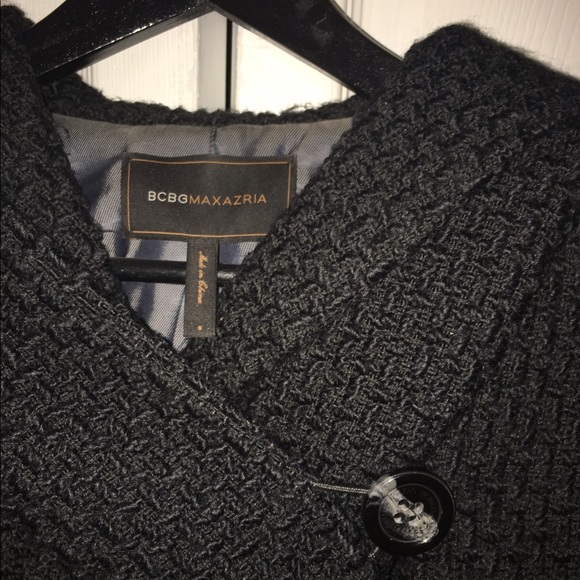 BCBGmaxazria Wrap Wool Coat with Oversized Hood - Picture 2 of 3