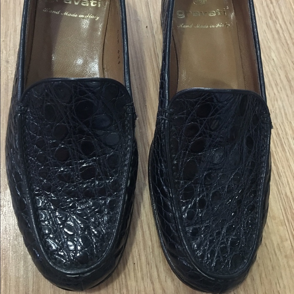 Incredible🔥 gravati Black Crocodile Loafers!!