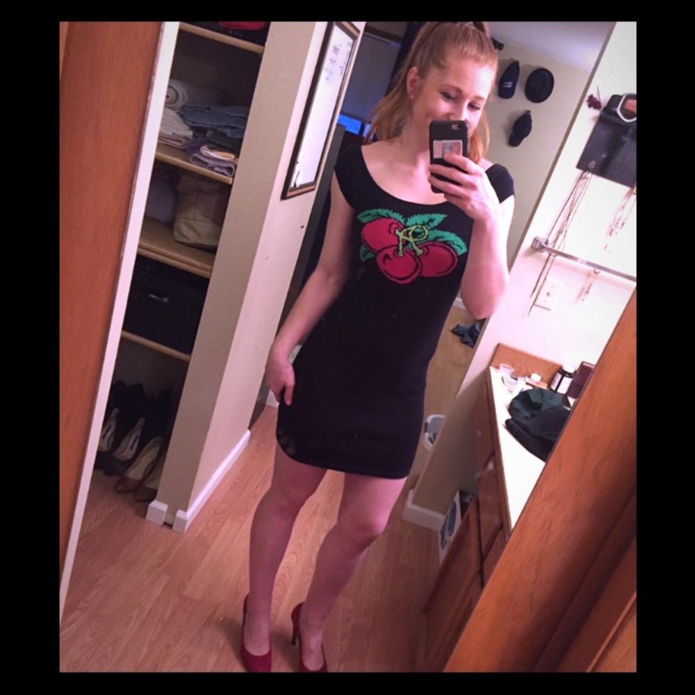Betsey Johnson knit cherry dress
