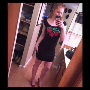 Betsey Johnson knit cherry dress