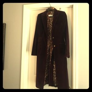 Dolce and Gabbana long velvet coat