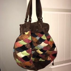 Multicolored suede Lucky Brand shoulder bag