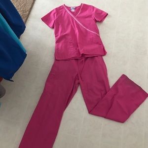Pink scrub top