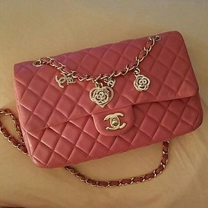 Preloved Chanel Valentine Pink m/l Flap bag 2.55