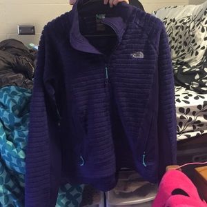 Purple North Face zip-up fleece