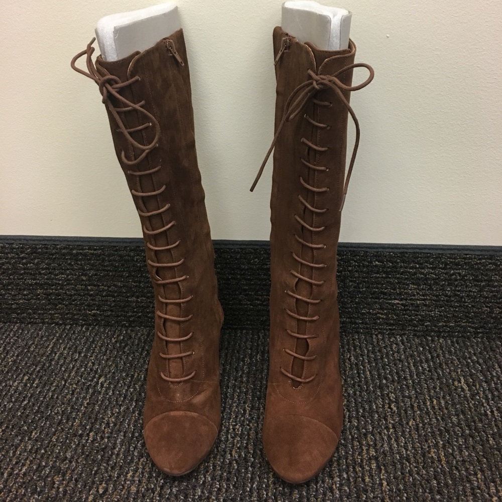 Nine West BRAND NEW lace up boots - brown suede