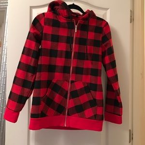 Plaid zip up