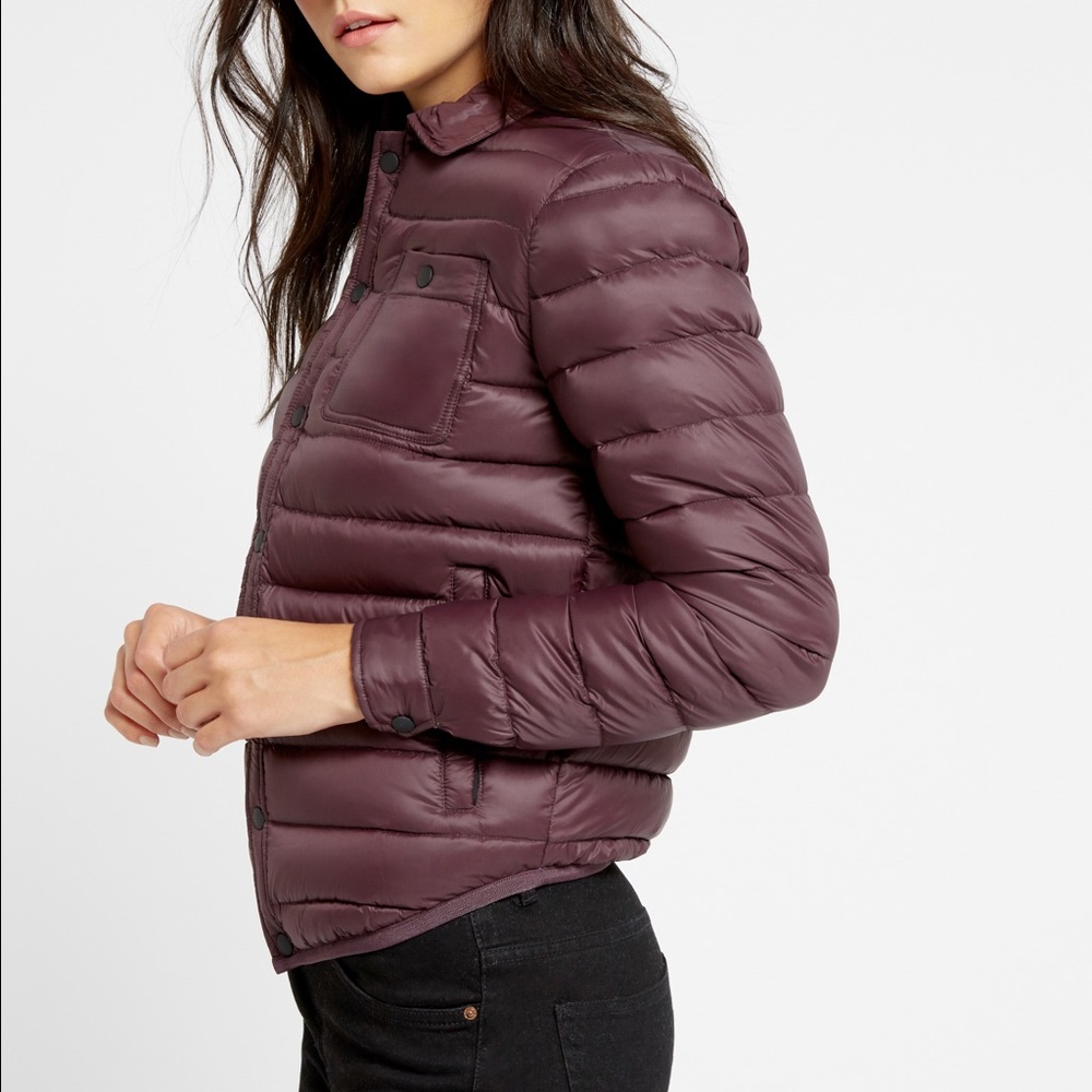 SOLD! Slate & Stone Burgundy Puffer Jacket
