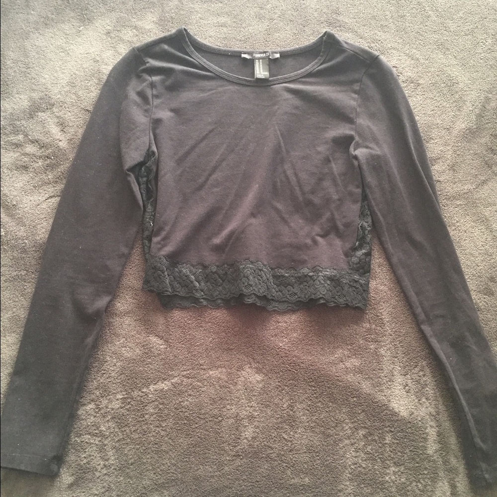 FOREVER 21 Long sleeve crop!!