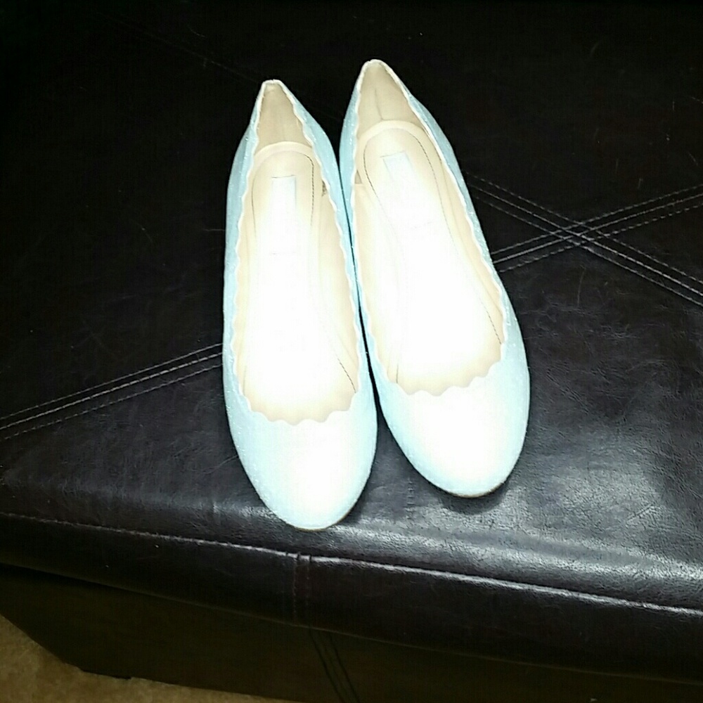 Light blue sparkly flats