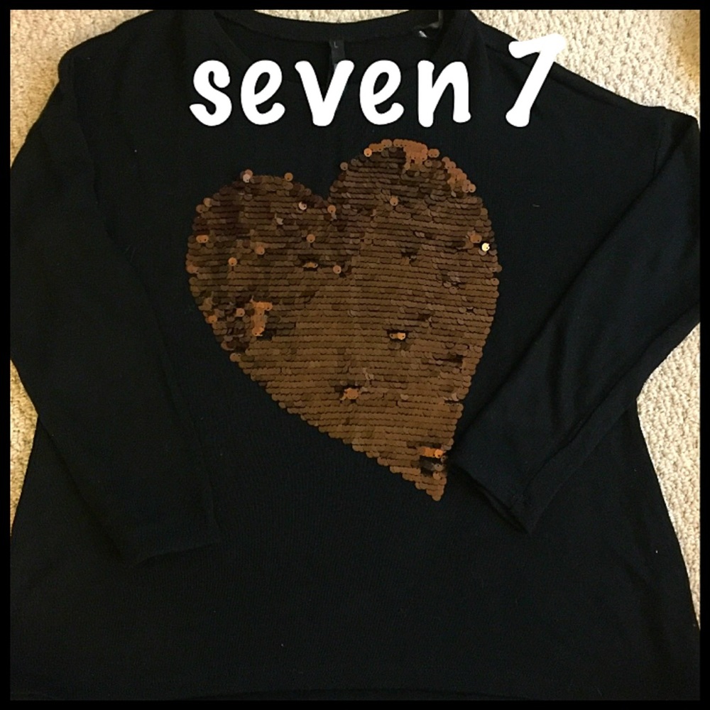 Women's Seven 7 lightweight black sweater