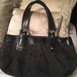 COACH Black Med Handbag