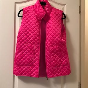 Pink zip up vest