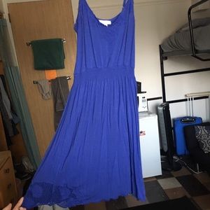 blue dress with small detailing