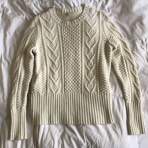 gap creme soft cable knit sweater .