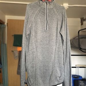grey quarter zip athleta