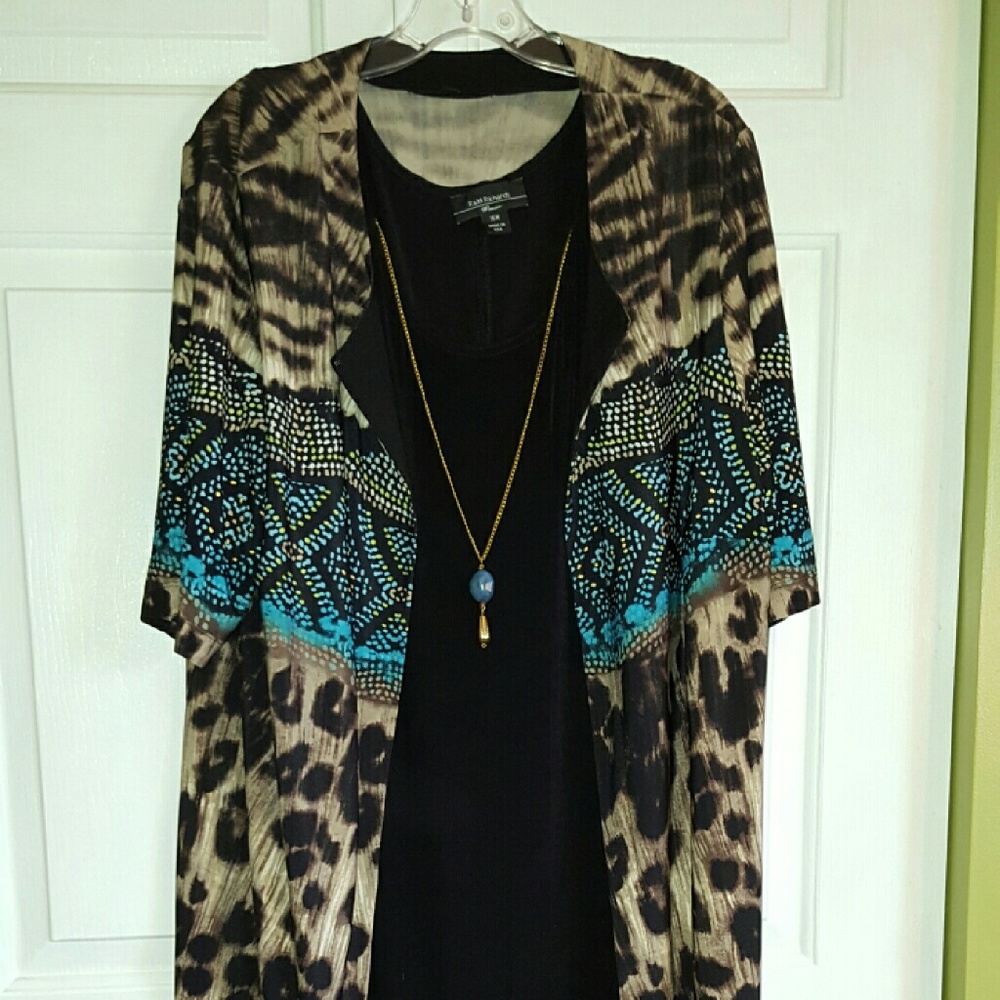 3-pc dress, jacket & necklace