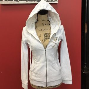 Sinful velour and lace hoodie