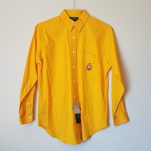 Lauren Ralph Lauren Yellow Button-Down Shirt