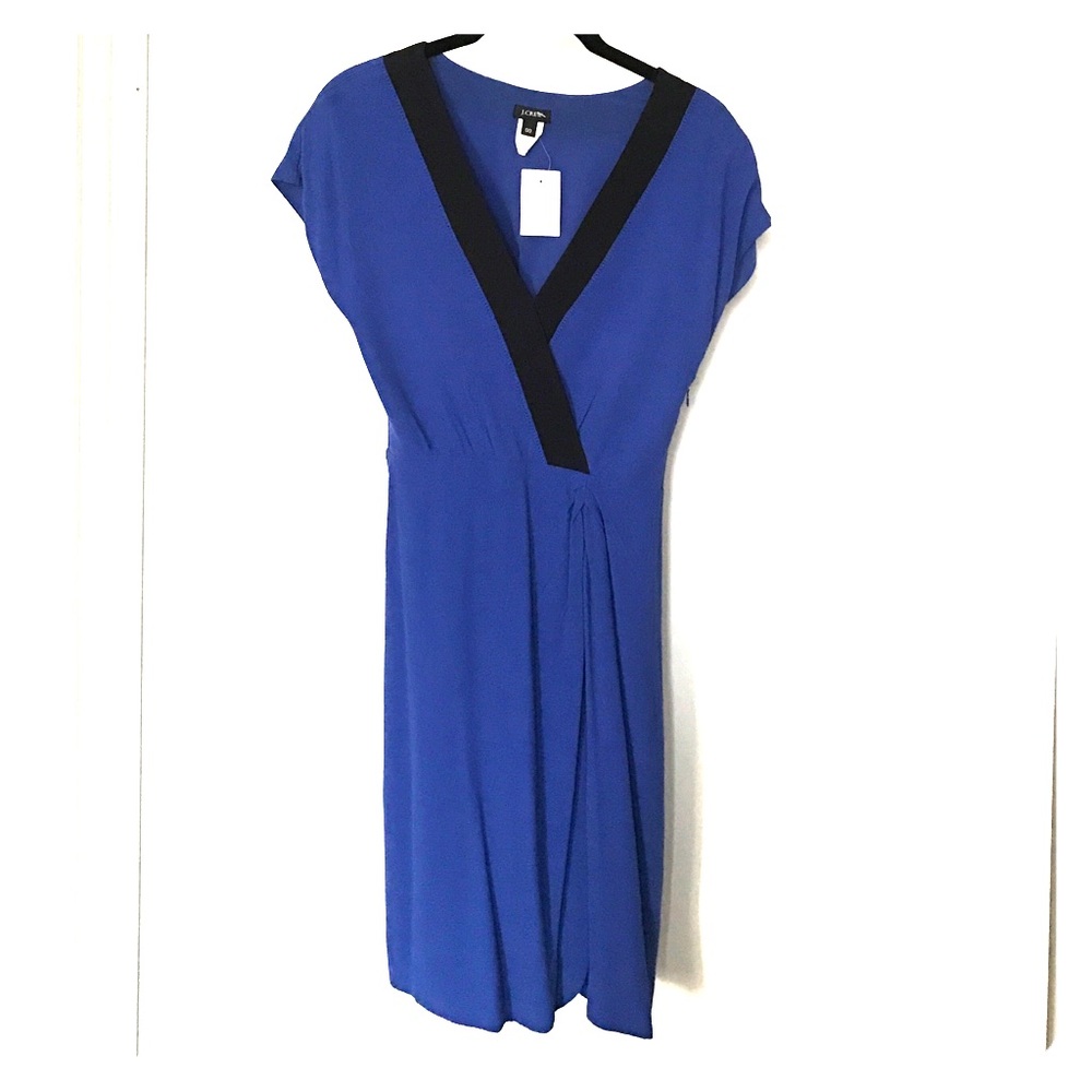 J. Crew Cobalt Blue Crepe dress with lining