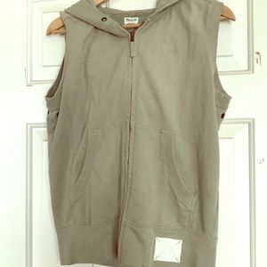 Madewell Olive Khaki Hooded Vest