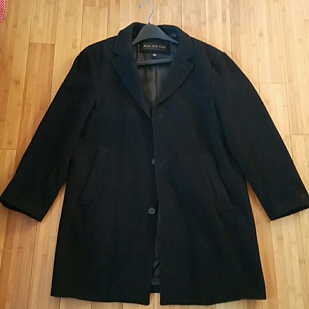 Mens Marc New York Wool/Cashmere Coat - Lrg