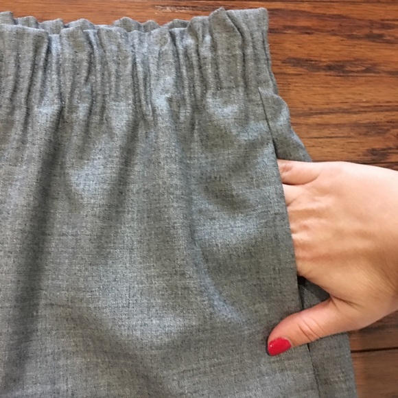 J. Crew Elastic Waistband Lined Skirt with Pockets Gray Size 10 - Picture 2 of 4