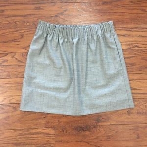 J. Crew Elastic Waistband Lined Skirt with Pockets Gray Size 10