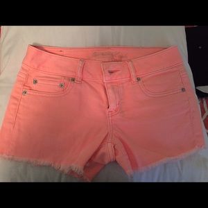 American Eagle Coral Jean Shorts