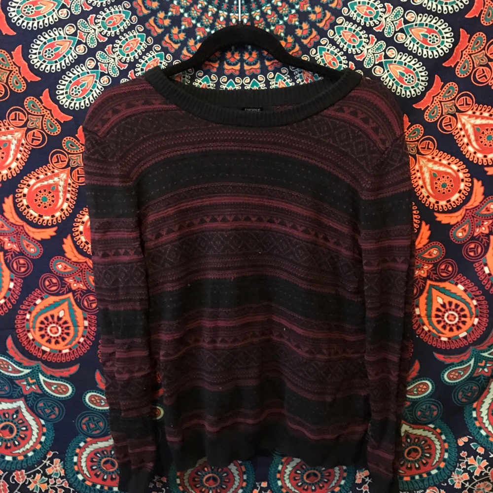 Black and red sweater