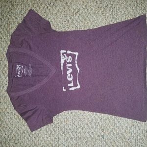 Levis logo scoop neck