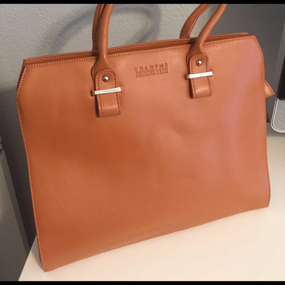 Unanyme George's Rech camel leather bag