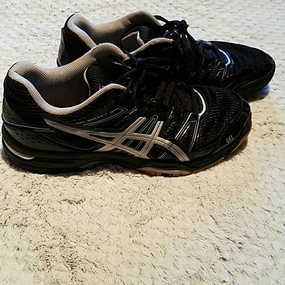 Black Asic Volleyball Shoes Size 8