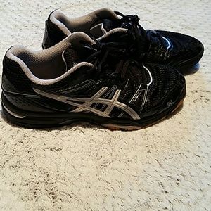 Black Asic Volleyball Shoes Size 8