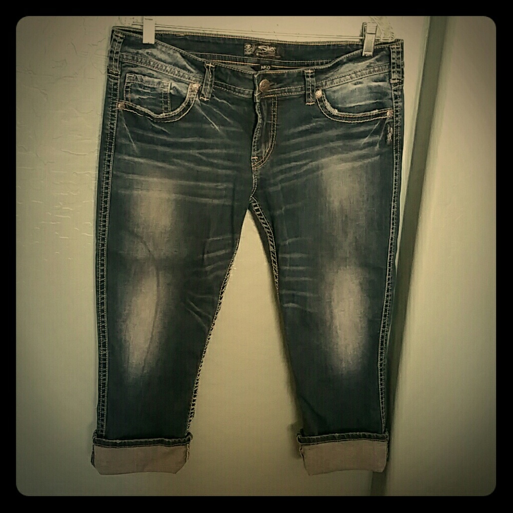 Silver capri jean