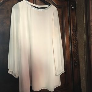 Off white embellished dress