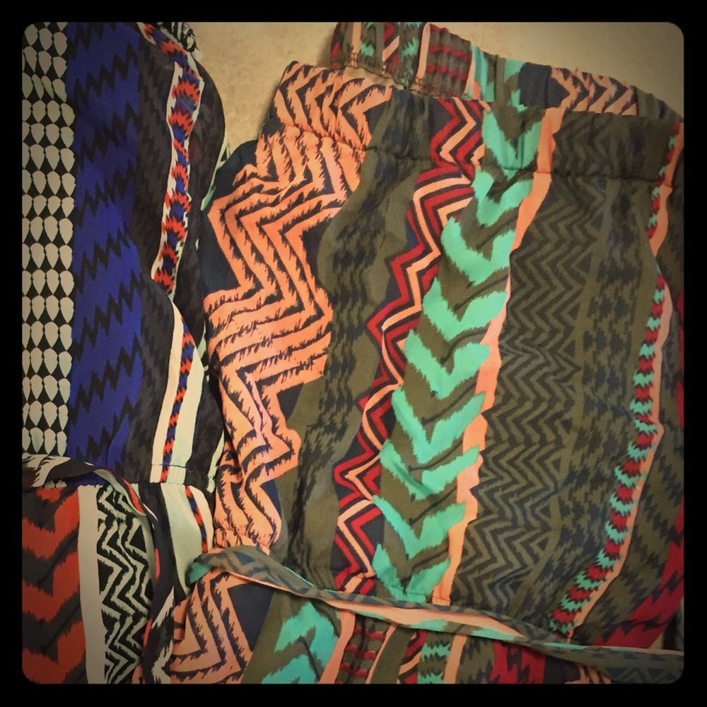 Bar III Aztec strapless maxi dress