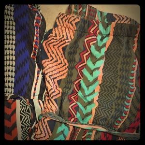 Bar III Aztec strapless maxi dress