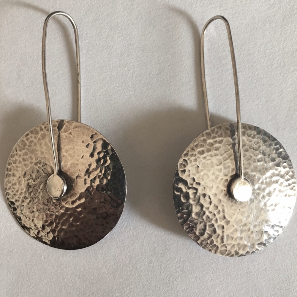 Silpada hammered disc earrings