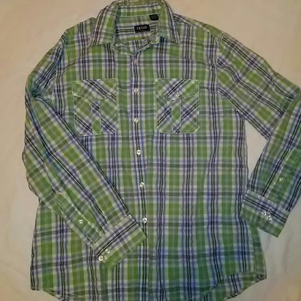 Mens IZOD button down shirt Size Lg
