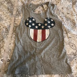 American flag Mickey Mouse cutout back tank