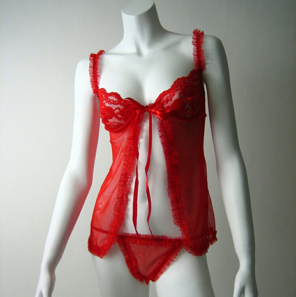 New size M sexy lingerie in red